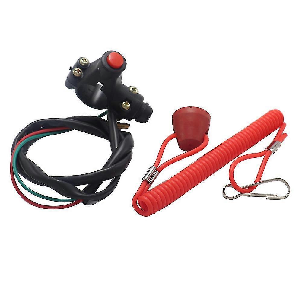 Motorcycle Single Support Flameout Switch Horizon For Atv Beach Bike Outboard Emergency Stop Flameout Switch