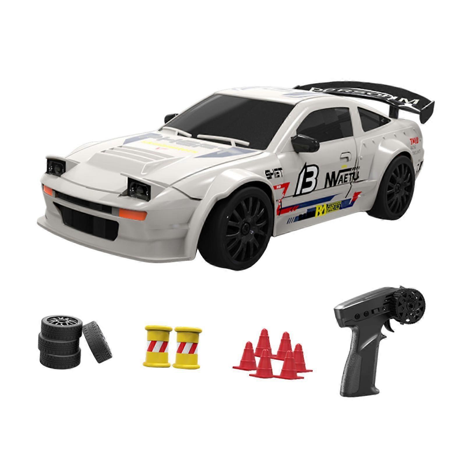 1/24 Scala Drift Model Auto Telecomando Auto per Bambini Adulti Regali di Compleanno Bianco