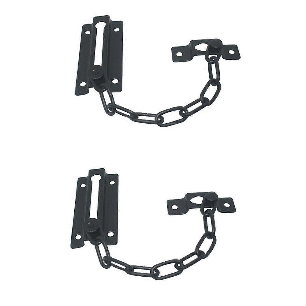 Chain Door Guard with Lock - 2 Pack Chain Lock Door Guard, Sturdy and Rust-Resistant Steel Chain Locks for Inside Door and Extra Front Door Lock, 100%