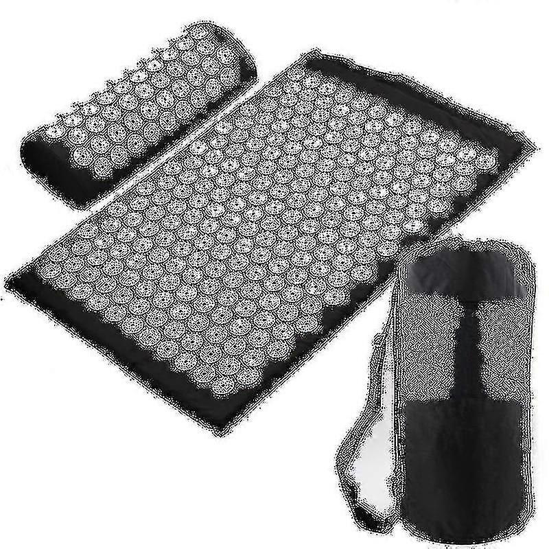 מחצלת אקופרסורה יוגה וכריות עם תיק, מחצלת דיקור עיסוי