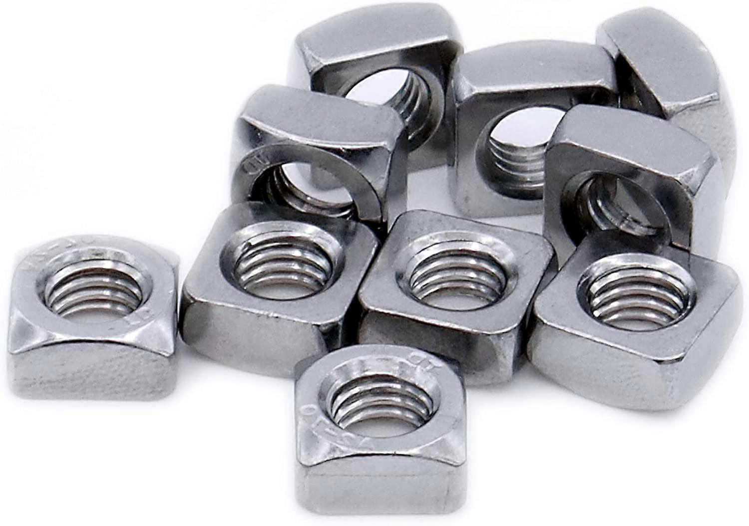 M8 (8mm) Square Nut (Chamfered) - Stainless Steel (A2) (Pack of 20)