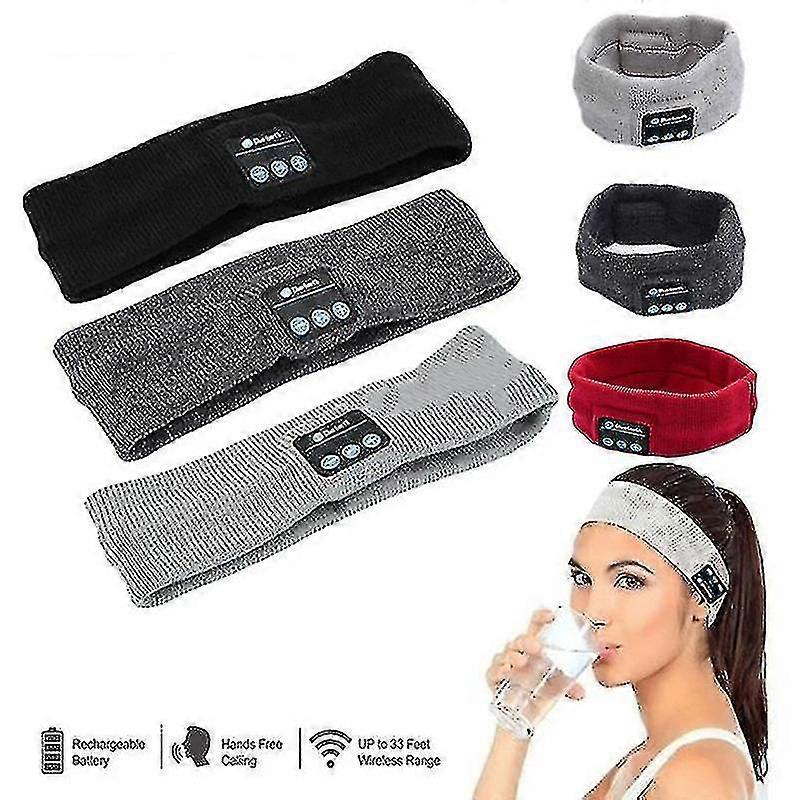 אוזניות שינה אלחוטיות, Bluetooth רצועת ספורט אוזניות עם רמקולי סטריאו HD דקים במיוחד מושלם לשינה, אימון, ריצה, יוגה, נדודי שינה