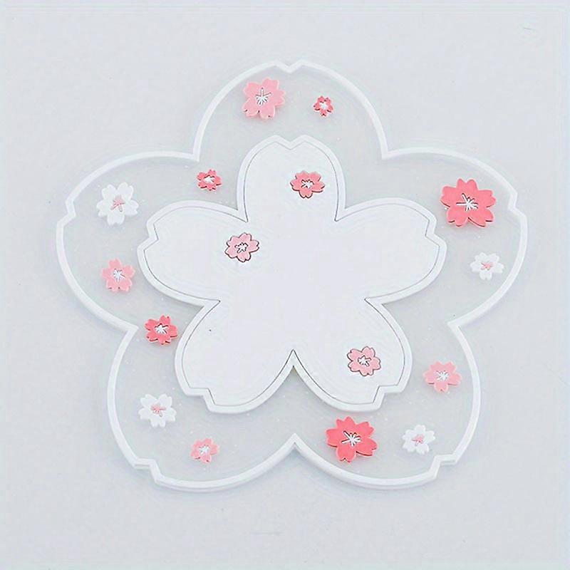 Cherry Blossom PVC Coaster - Durable, Kawaii Table & Cup Protector for Home Decor Elegance