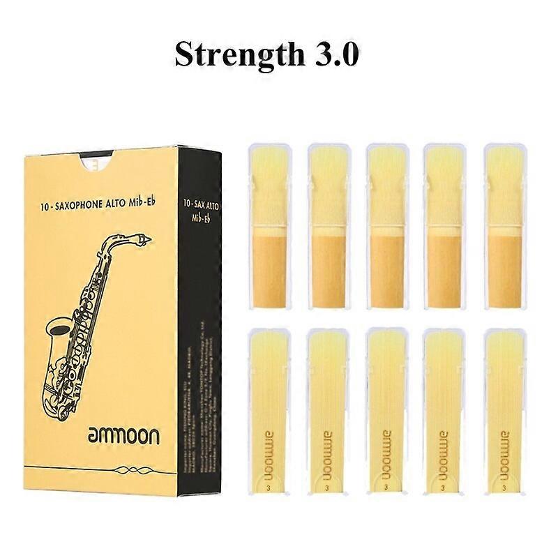 ammoon 10pcs Box Alto Saxophone Reeds Sax Traditional Reeds Strength 2.5 3.0 Saxophone Accessories