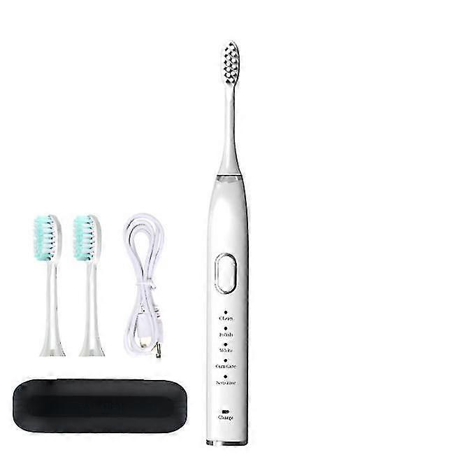 Rechargeable Electric Toothbrush With 3 Brush Heads