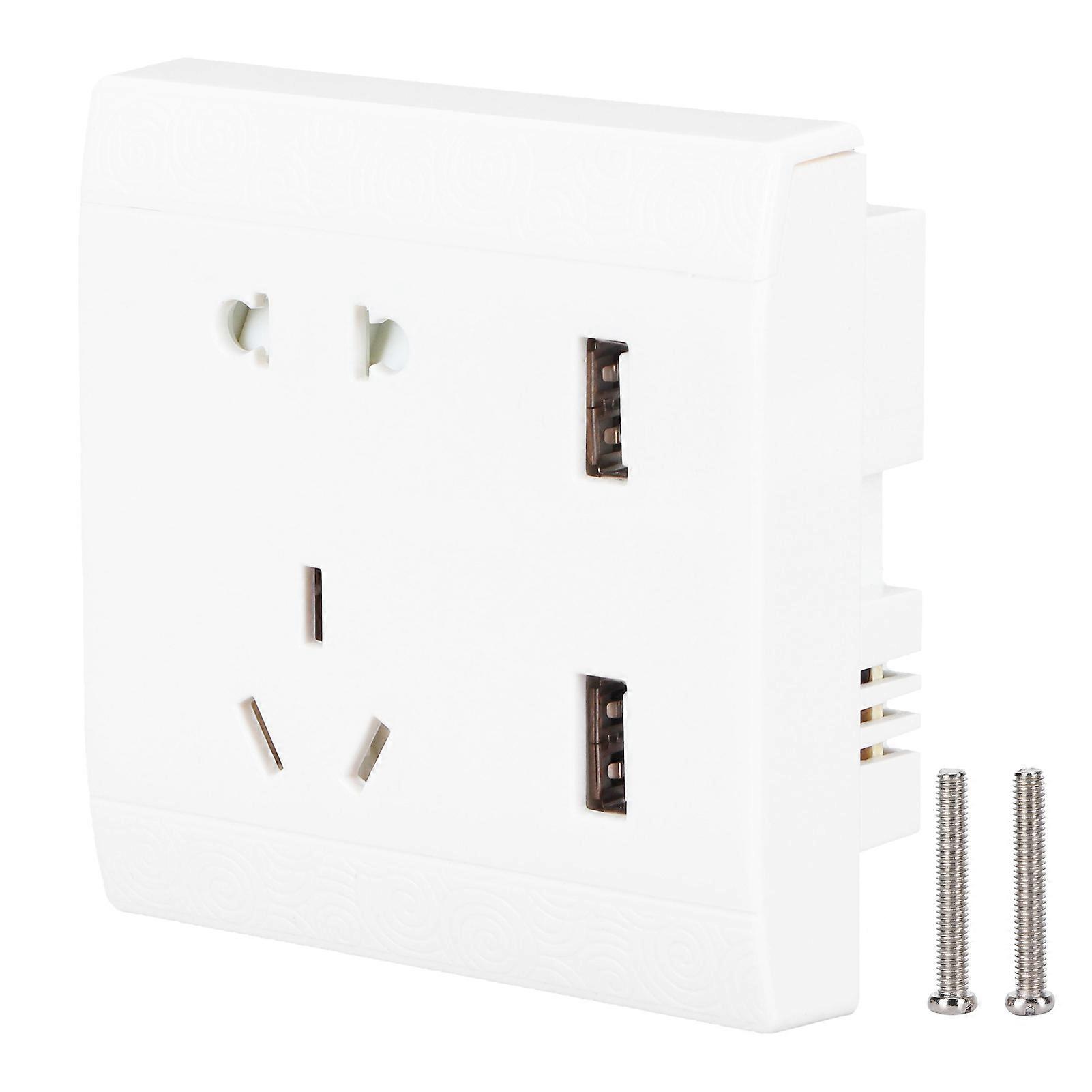 Multi Functional Wall Power Outlet Socket with 2 USB Port 13A for Home Office  110/