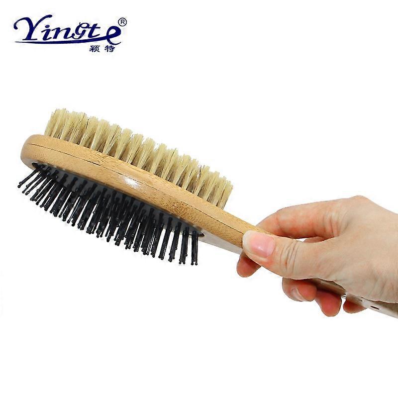 Dww Double Oval Brush with Dog Guards