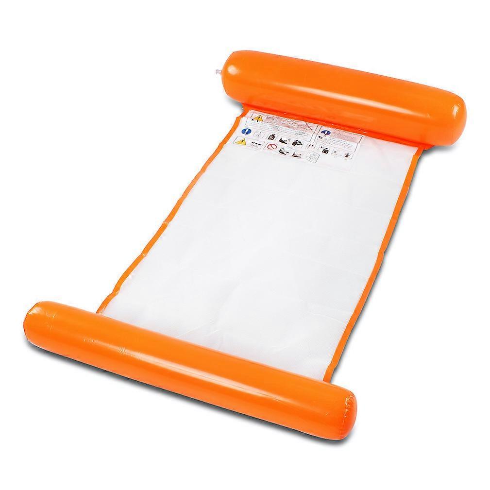 Orange Inflatable Float Hammock Portable Water Hammock Suntan Floating Bed