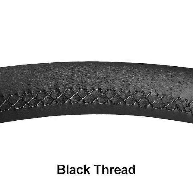 Hand-stitched Black Artificial Leather No-slip Car Steering Wheel Cover for Toyota Fortuner 2016-2019 Hilux 2015-2019