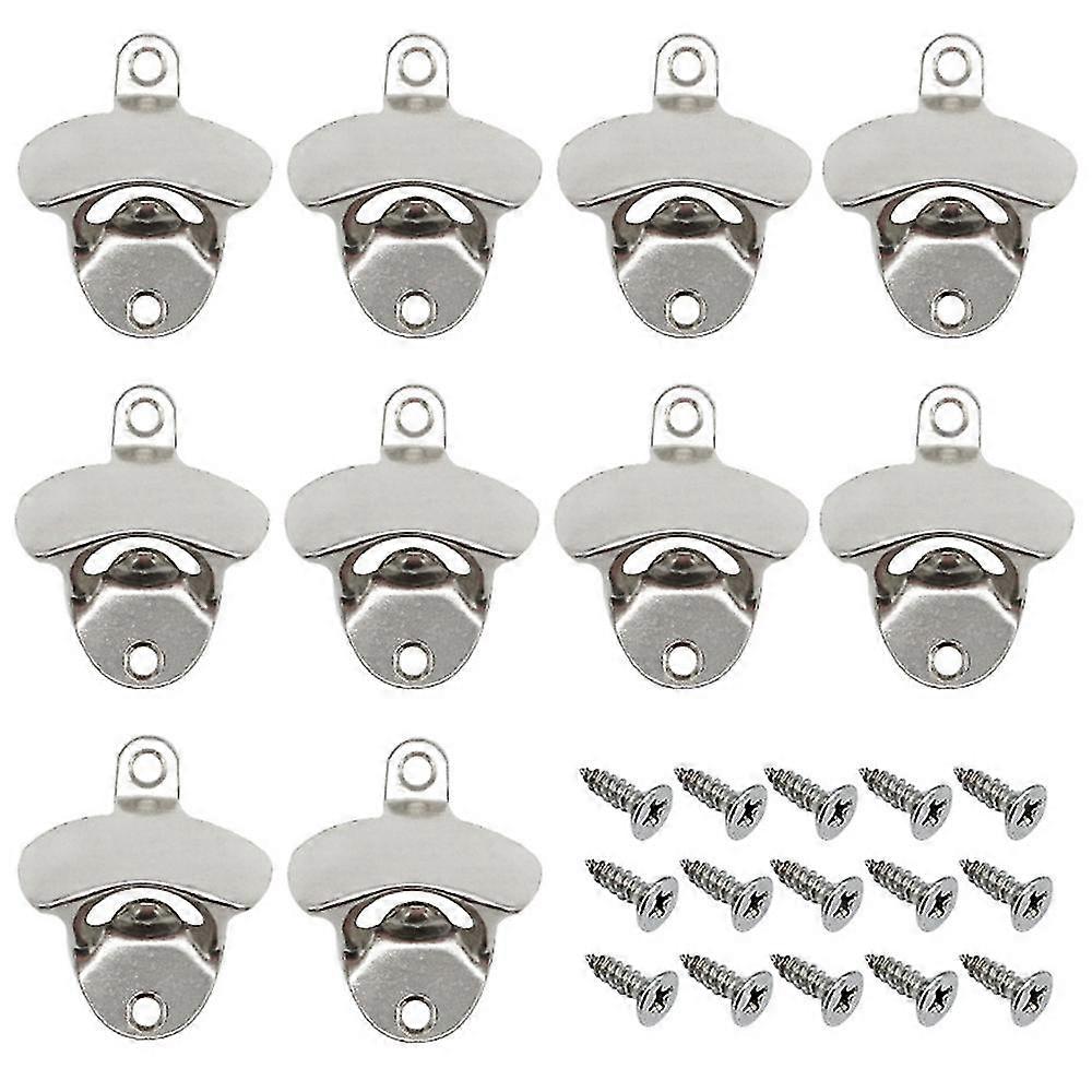 10pcs פותחן בקבוקים רכוב על הקיר פותחן בקבוקי בירה וינטג 'מתאים לברים Ktv בתי מלון בתים