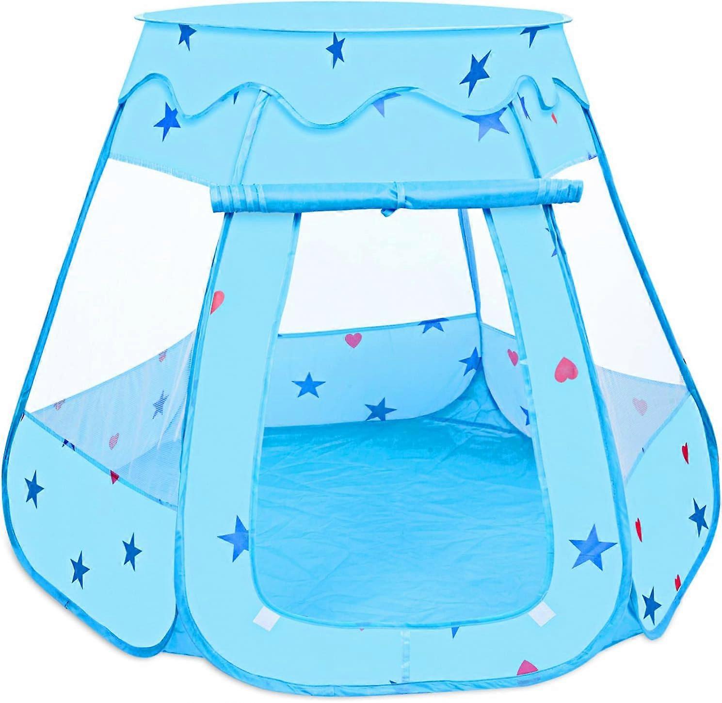 Blue--ente Playground for Kids, 115 x 93cm Foldable Ball Pit, Pop Up Ball Pit Pool, Toddler Toys Gifts with Storage Bag (Balls Not Included)