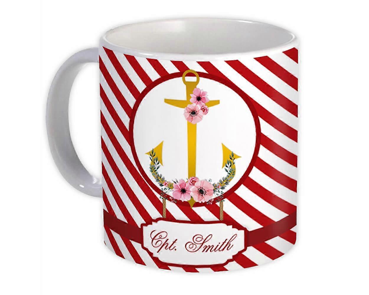 Gift Mug: Personalized Anchor Captain