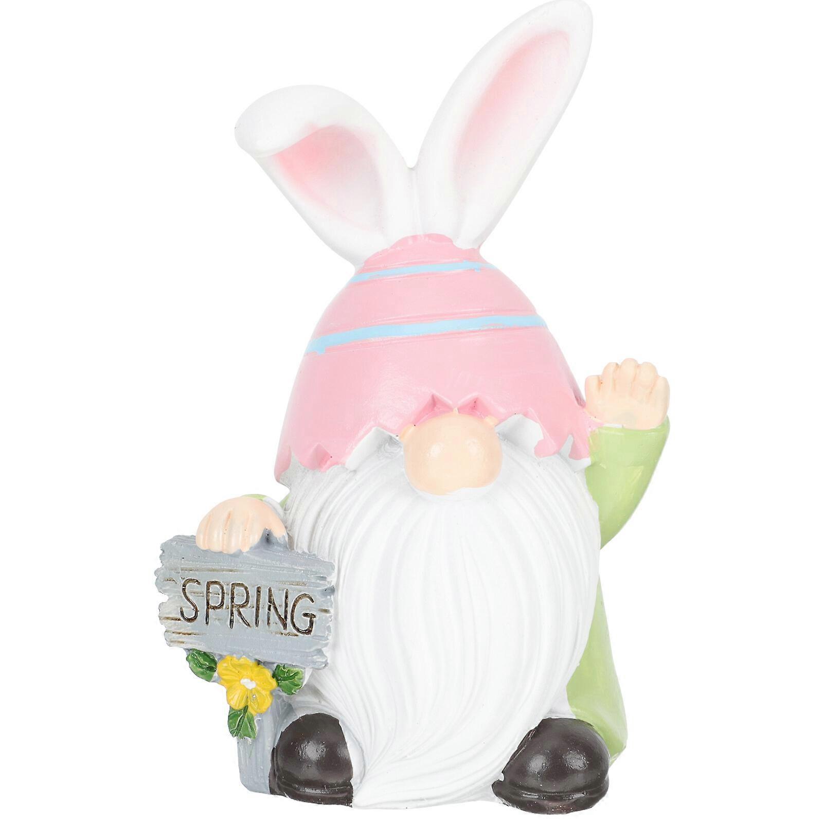 Easter Decoration Easter Gnome Decor with Light Resin Easter Gnome Doll Decoration Easter Gift