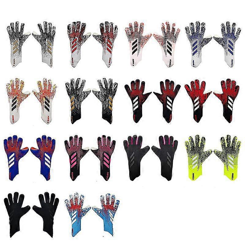 שוער 2023 כפפות כדורגל לטקס מלא עיבוי החלקה עמיד בפני שחיקה נושם 8-10 מטרים