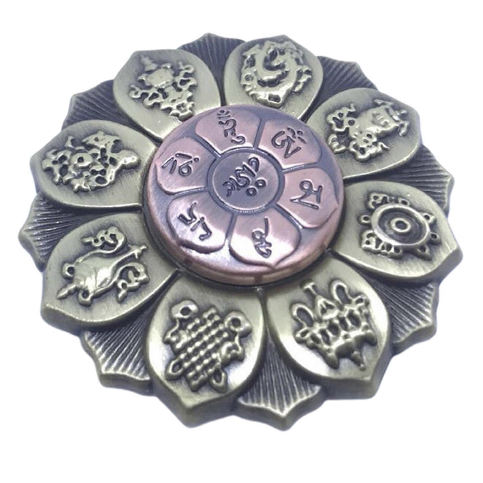 Stress Release Spinner Toy Meticulous Workmanship Alloy Stable Structure Buddhism Fidget Spinner for Daily Entertainment