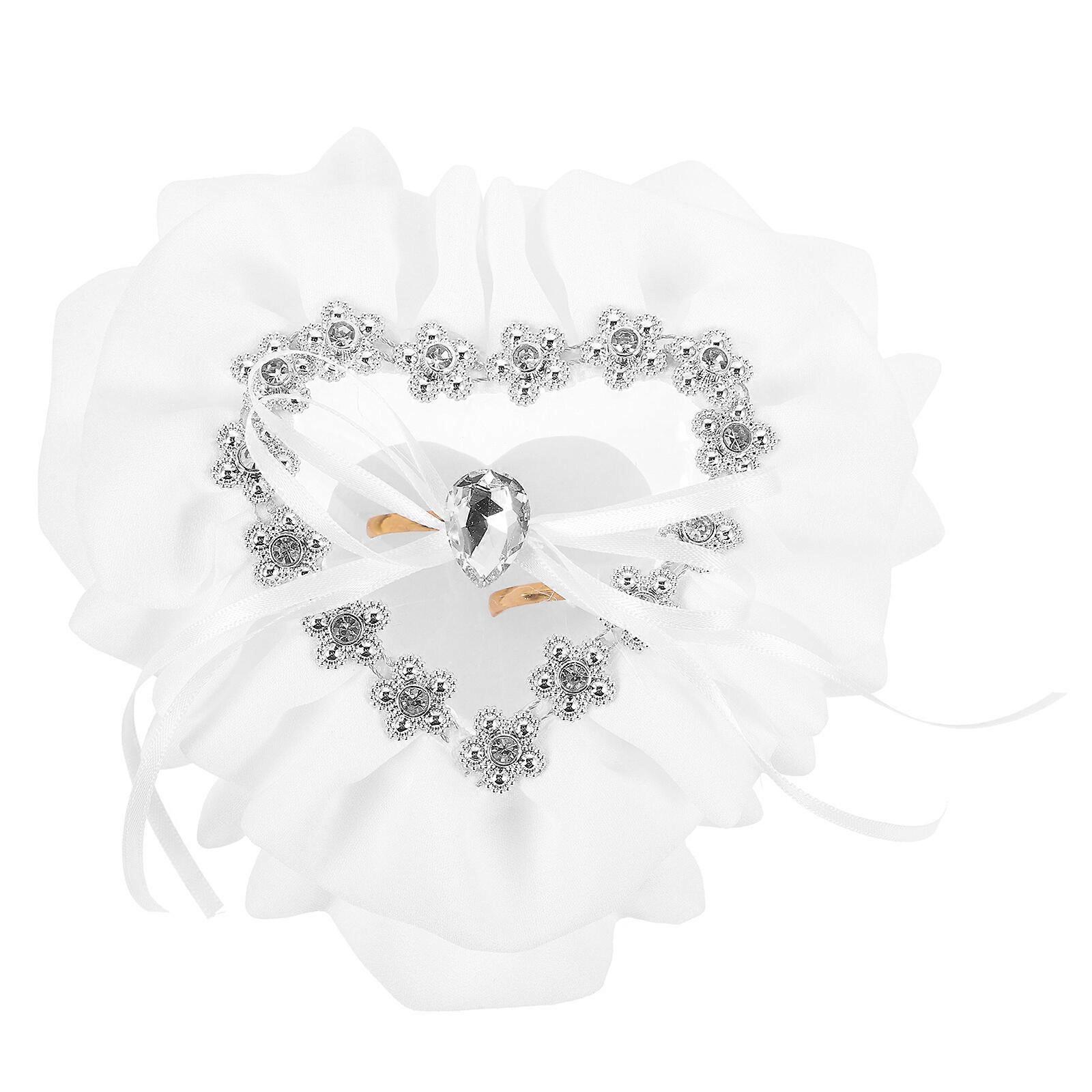 Gifteringholder Hjerteformet Ringboks Ringbærerboks for bryllupsseremoni