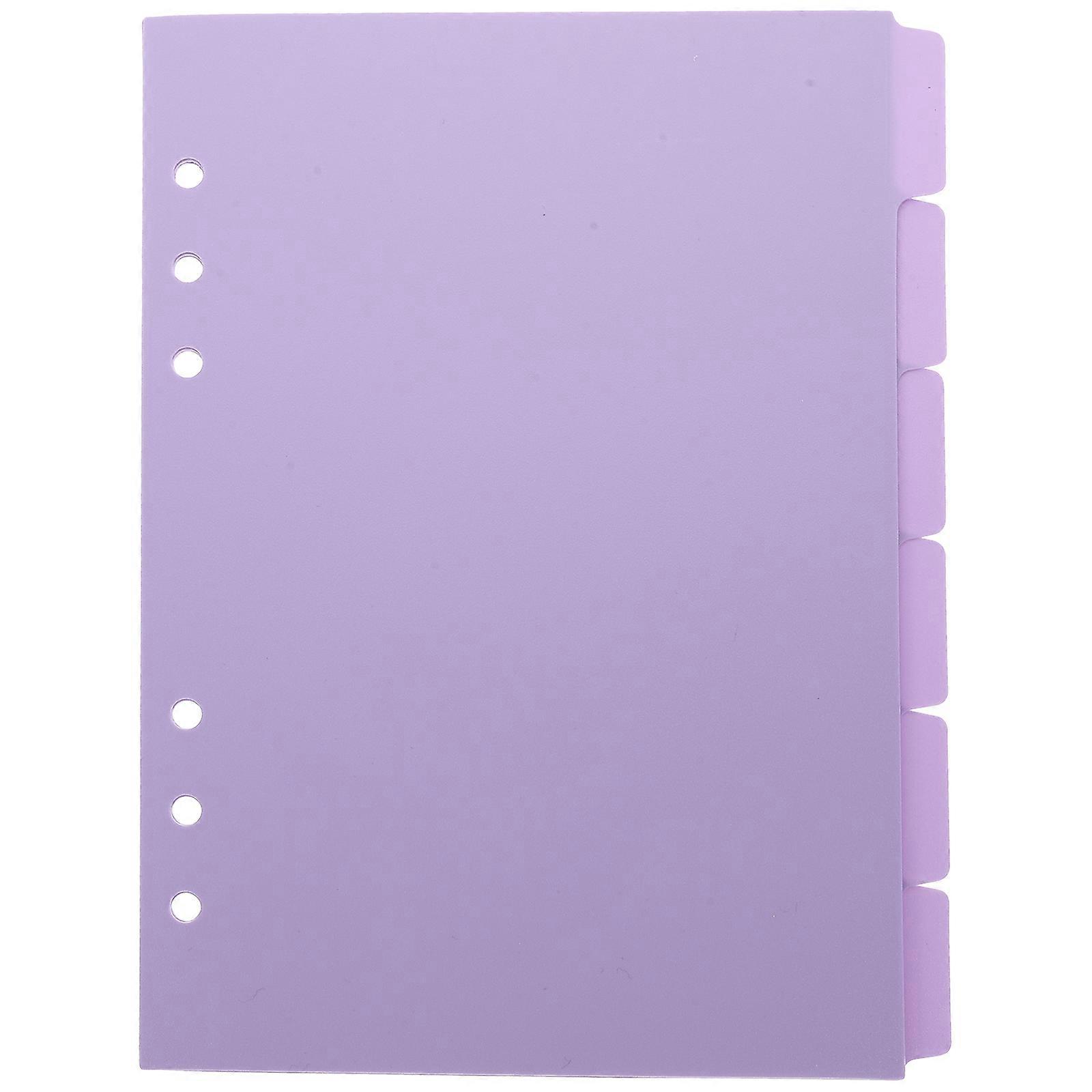 6Pcs Binder Sheet Dividers Replacement Binder 6-hole Insert Dividers with Tabs