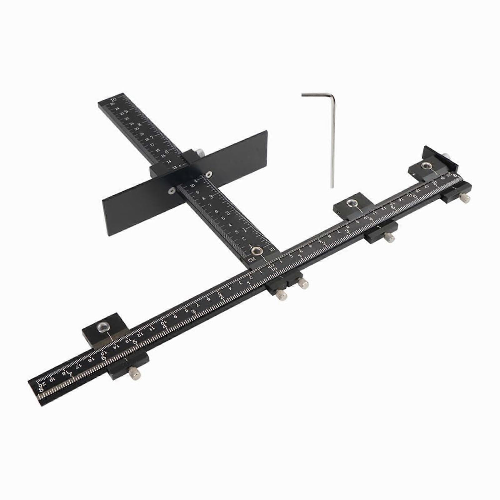 Kabinet Hardware Jig, aluminiumslegering Skab håndtag Jig med punkt træ Drils Bits, Kabinet Jig til håndtag og træk på skuffer / skabe