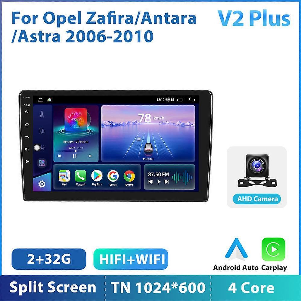 Redkid Podofo 2DIN Android Carplay Radio Mobil untuk Opel Zafira/Antara/Astra 2006-2010 Android Auto