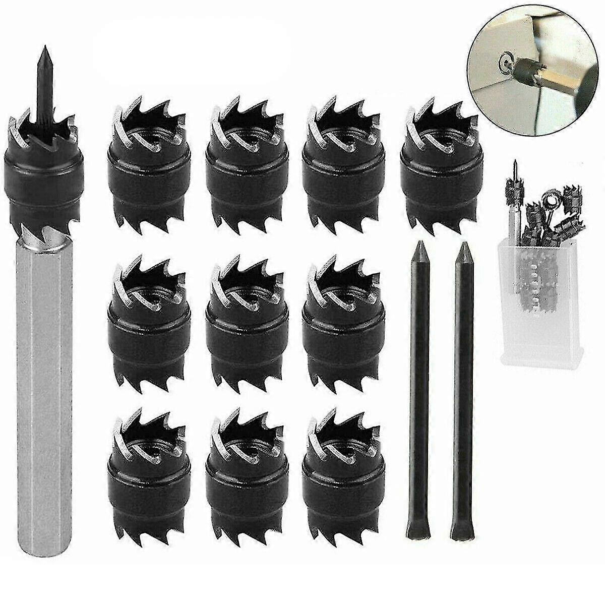 13-Piece Double-Sided 3/8" Rotary Spot Weld Cutter Kit