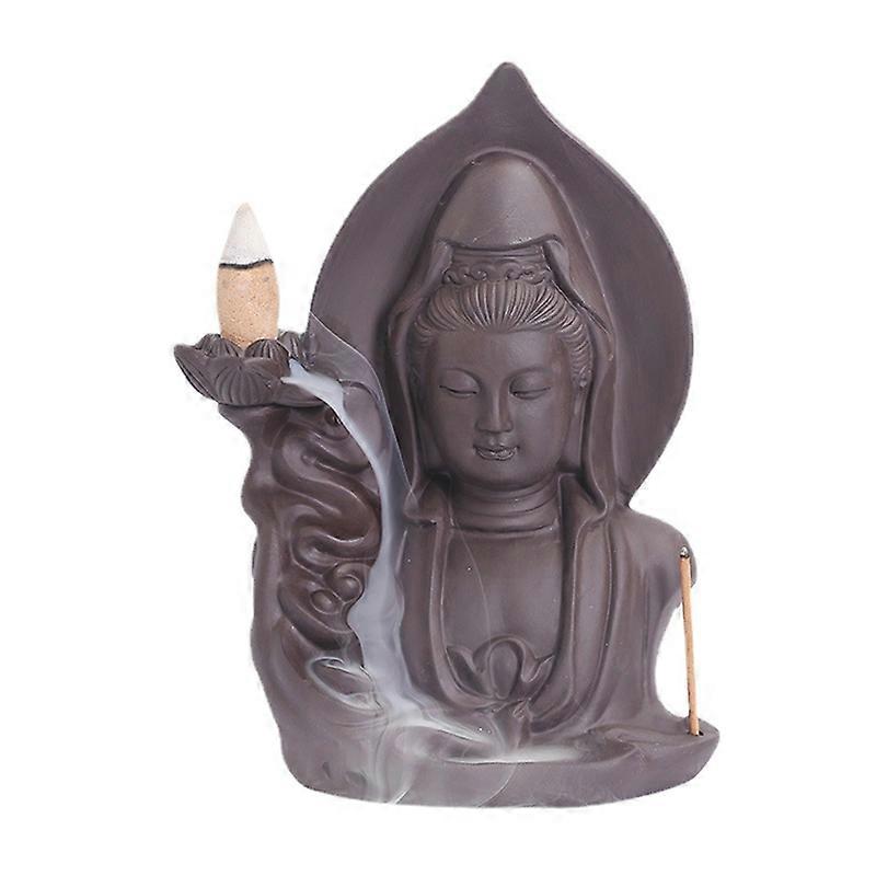 Backflow Censer Classical Heat-Resistant Reusable Buddhism Style Censer Holder Smoke Fountain for Daily Life JIKAIX