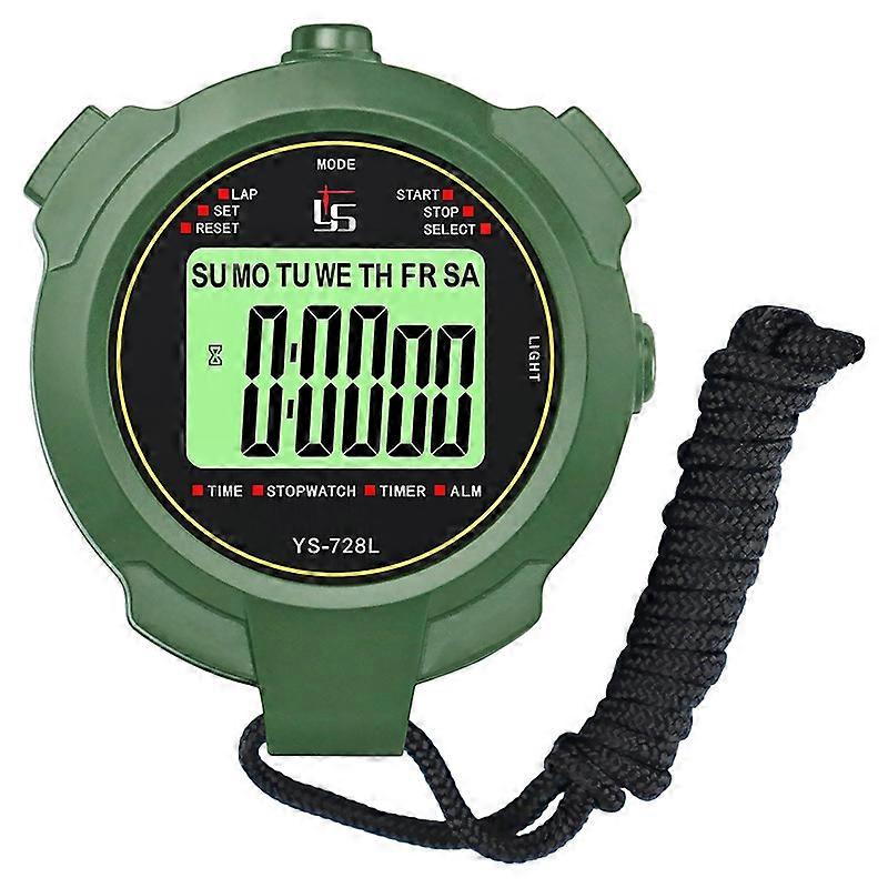 Stopwatch, professional 2-memory stopwatch with mute and light function for sports