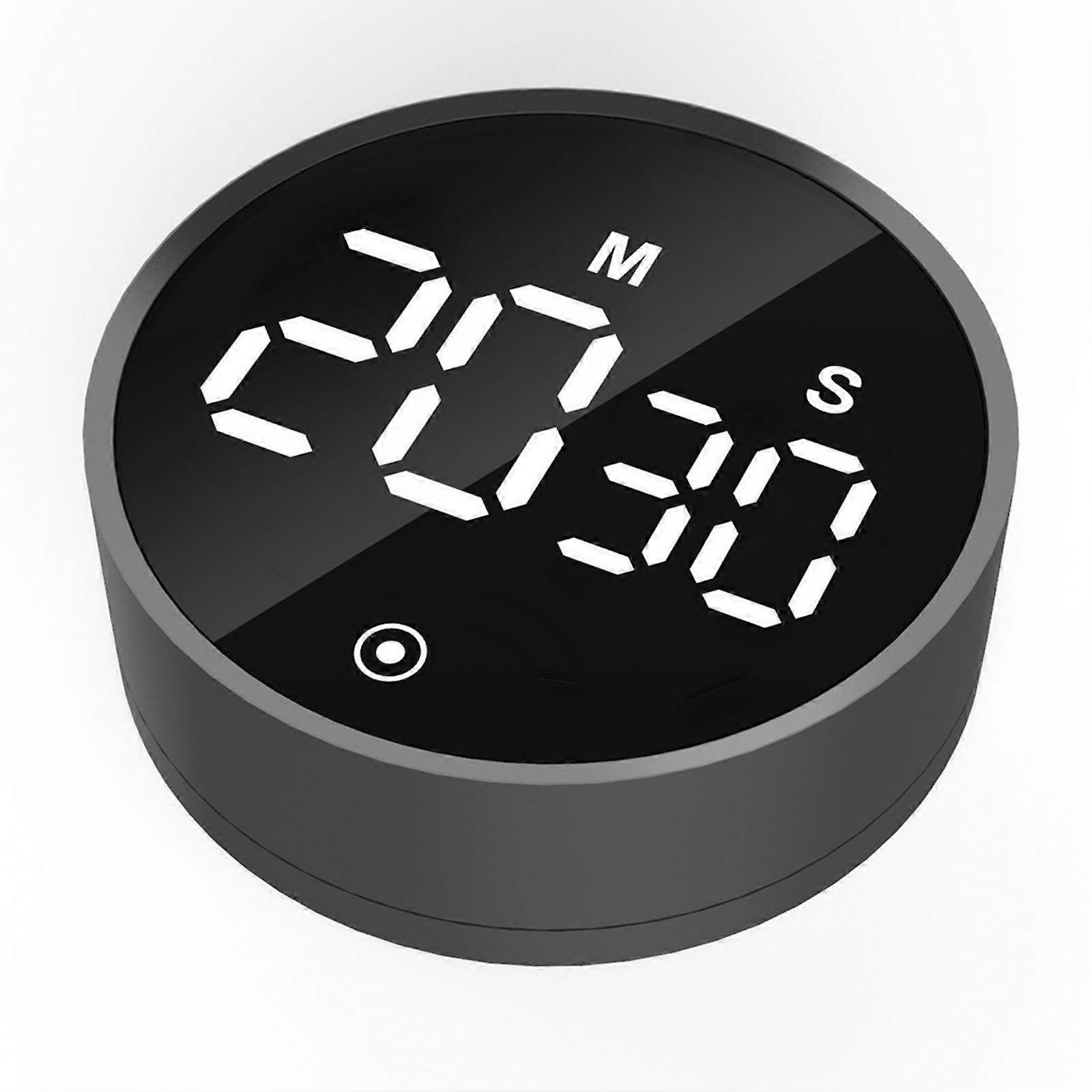 Rotating LED Countdown Timer 280 Digital Display Magnetic Multifunctional Timer Black