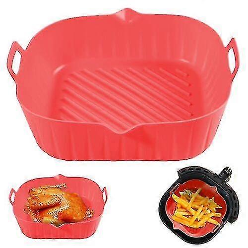 Air Fryer Silicone Pot Baking Basket Oven Non Stick Reusable.liners.microwavable