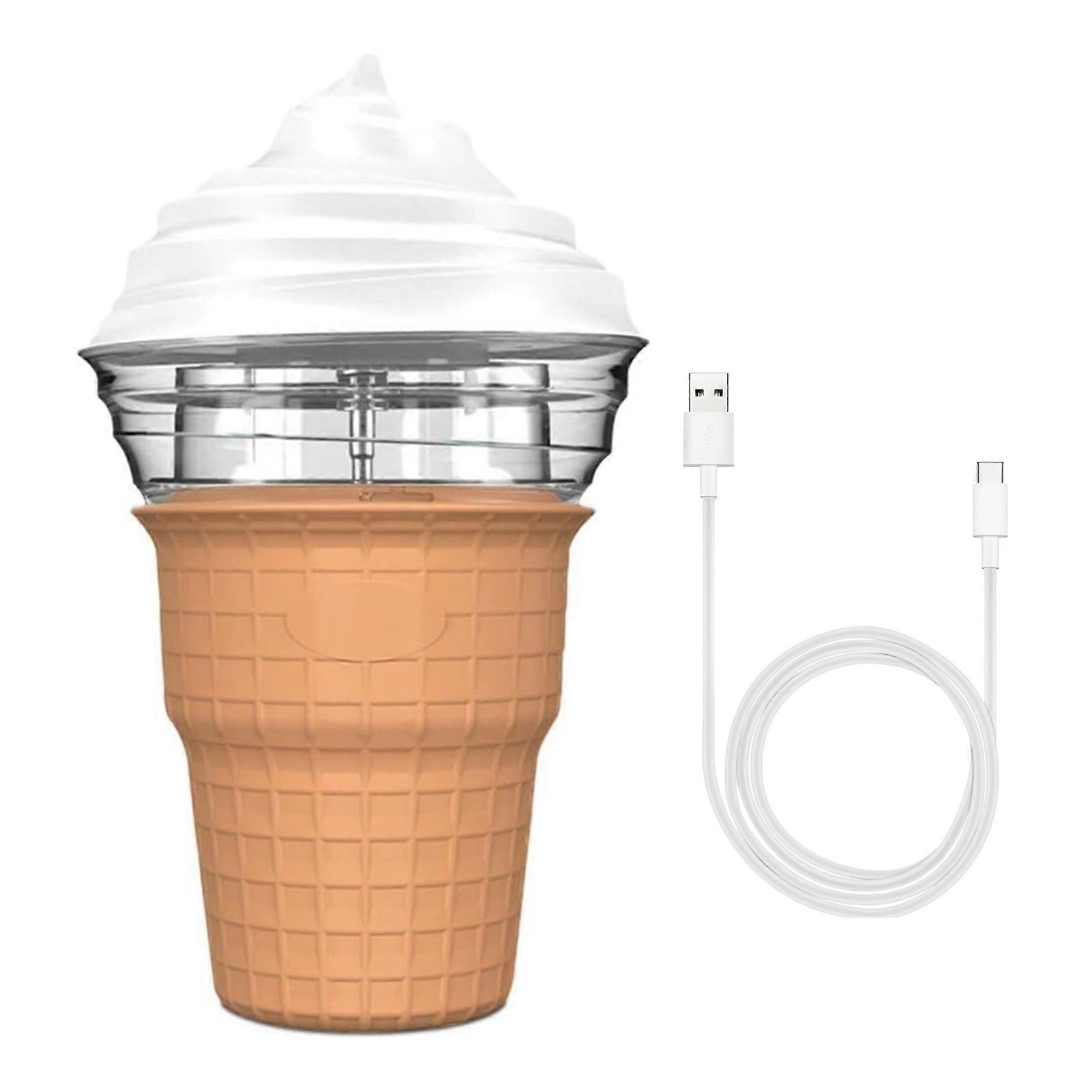 Electric Ice Cream Maker Quick DIY Fruit Ice Cream Machine for Homemade Gelato Sorbet Yogurt Milkshakes Drinks