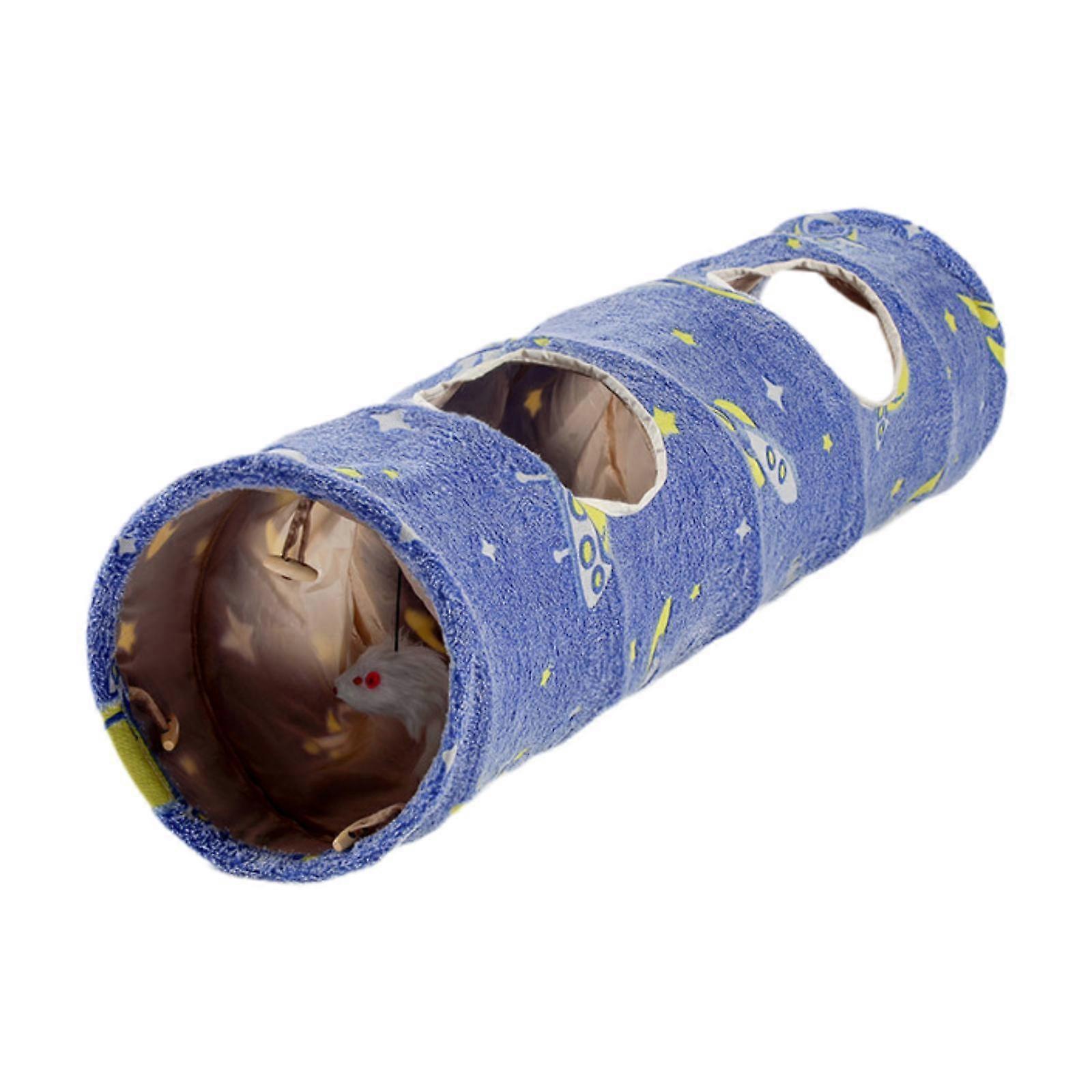 Interactive Cat Tunnel Foldable Cat Bed Cave Portable Kitten Nest for Kitten