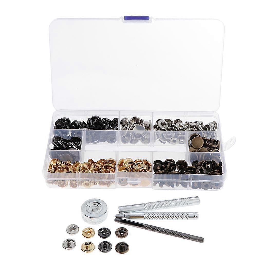 80 Sets Invisible Press Button Snap Fastener for Jeans Jacket Clothing 12mm