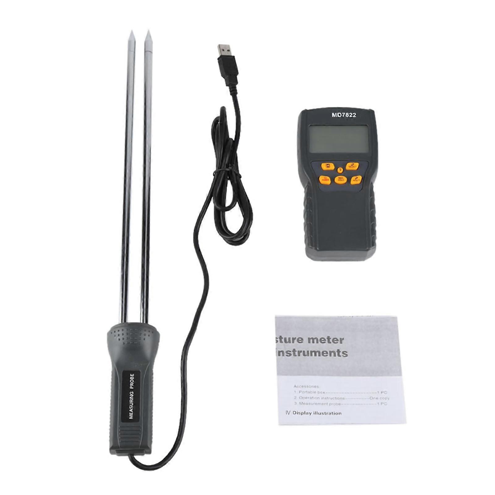 LCD Display Digital Grain Moisture Meter Humidity Tester For Wheat Corn Paddy