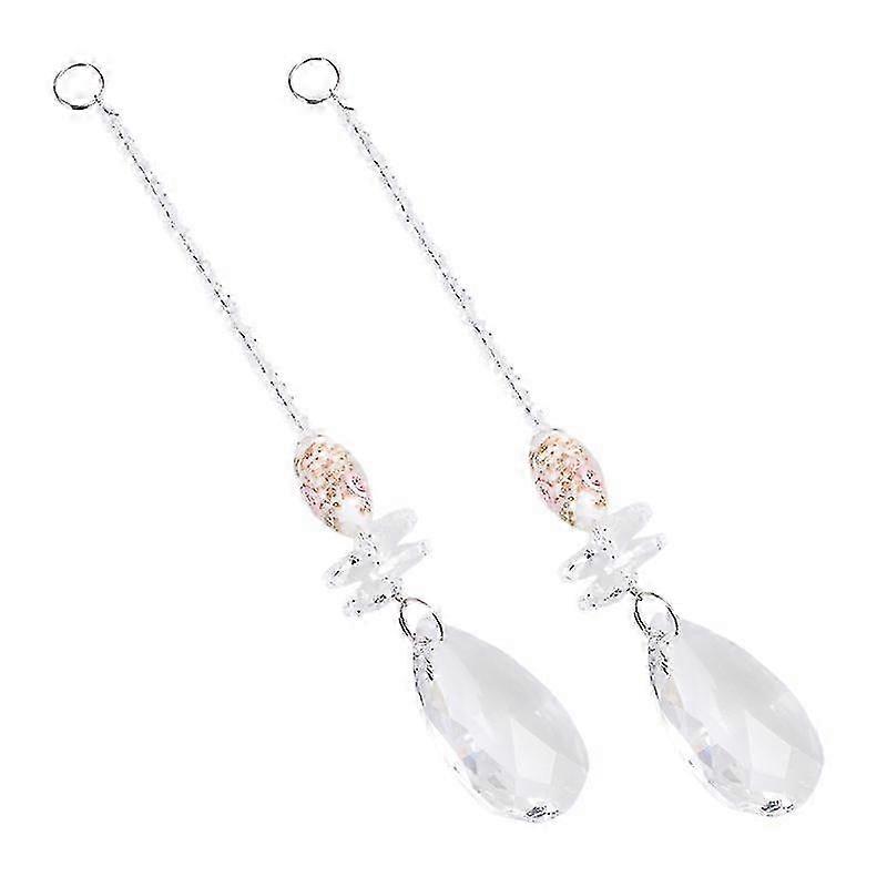 2pcs Hanging Crystals Ball Prisms Rainbow Window Suncatcher Decoration