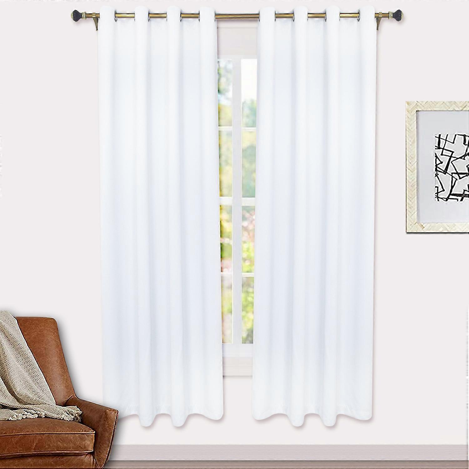 Type C High Blackout Solid Color Bedroom Curtains with Eyelets,1.3x1.6m