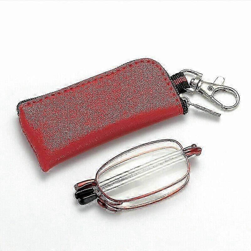 Unisex Elders Foldable Telescopic Anti-blue Reading Glasses With Case - JA