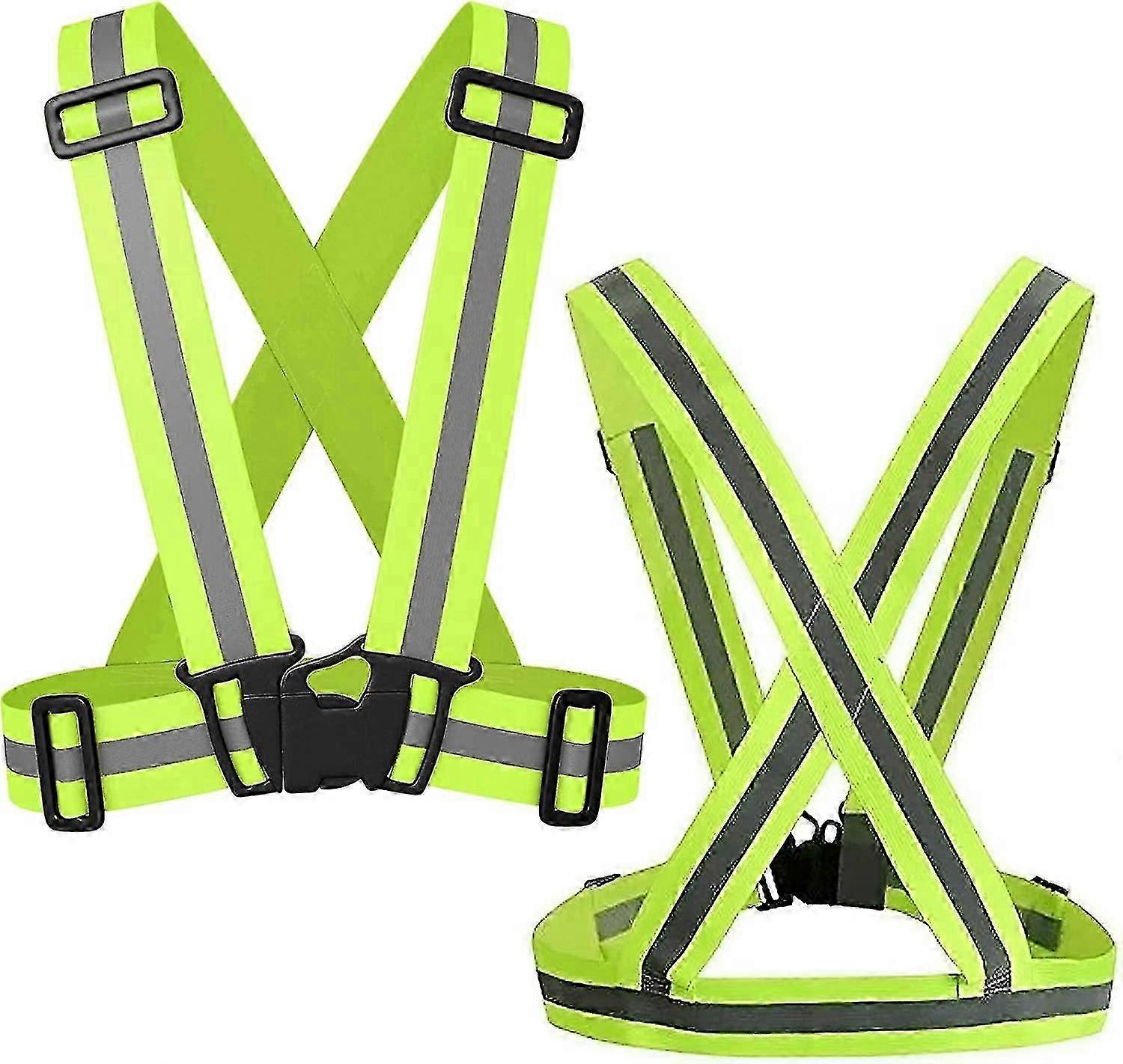 ジョギングサイクリングオートバイを実行している男性と女性のための調整可能な360可視安全ベスト