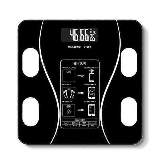 Stylish Digital Scale USB Powered Good Load Bearing Tempered Glass LCD Display Smart Scale