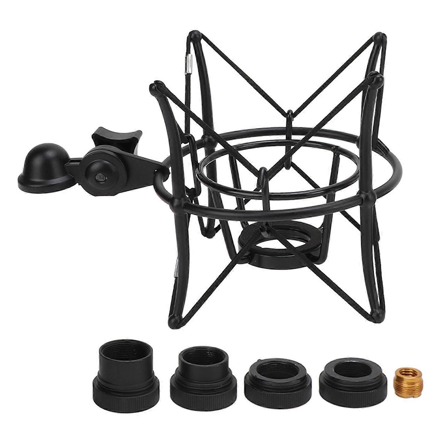 Microphone Shock Mount Zinc Alloy Anti Vibration Studio Mic Shockmount Stand Secure Support for Reco