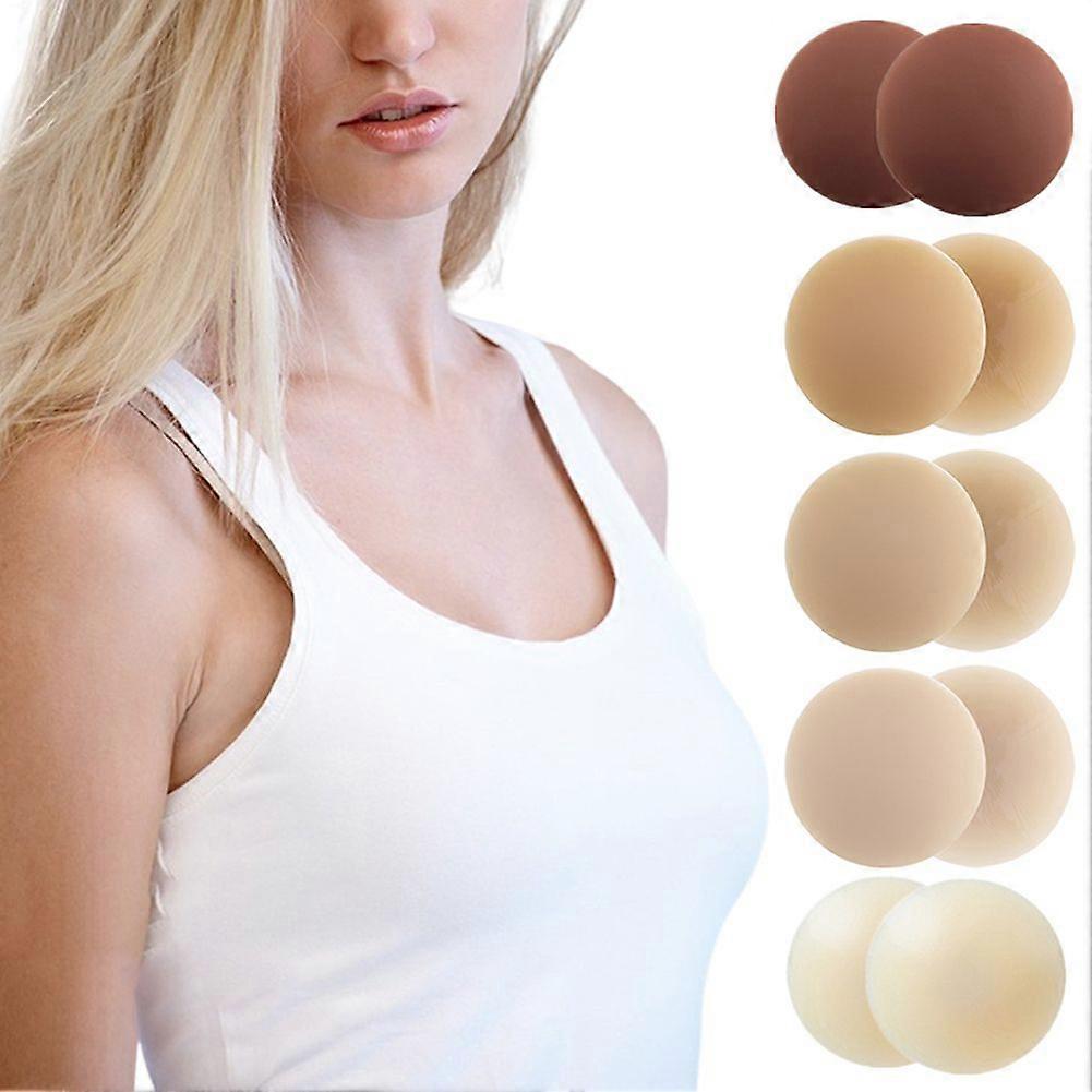 Silicone Nipple Covers for Women, Round Sticky Breast Patals, Reusable Adhesive Invisible Pasties for Seamless Fit and Comfort