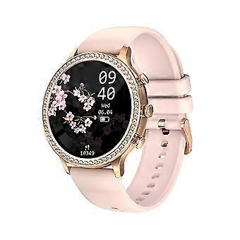 Orologi per donne con diamanti, Smartwatch Bluetooth da 1,32 '' con frequenza, ossigeno, monitor del sonno, fitness tracker