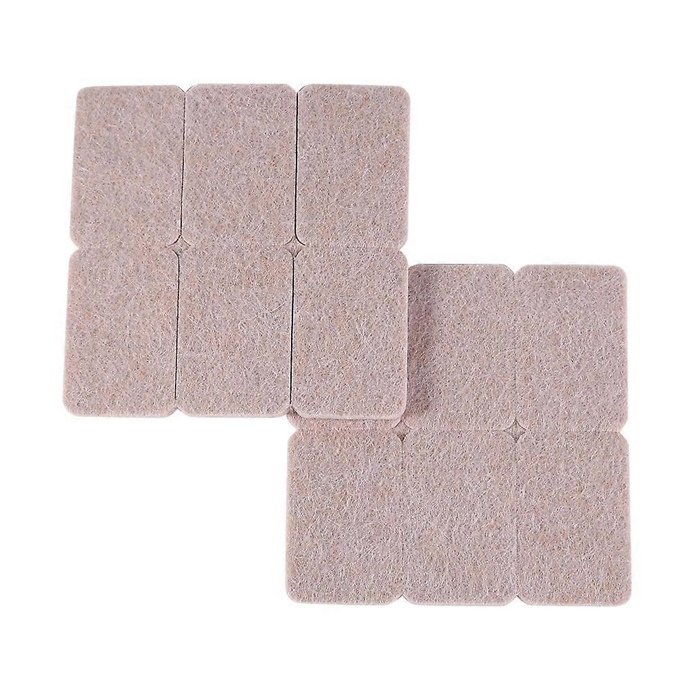 Self Adhesive Floor Furniture Table Chair Scratch Protector Felt Protective Pads Mat Beige