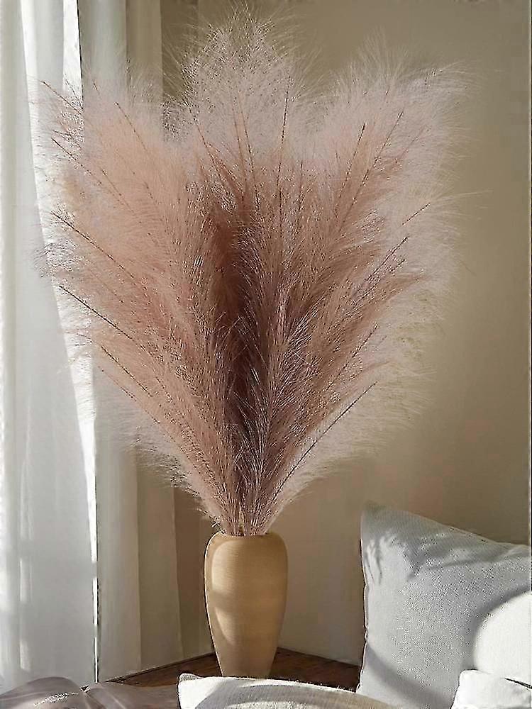 Erba finta Pampa, set di 4 steli grandi 43 '/ 110 cm di altezza artificiale Pampas erba rami piante per la cucina domestica Boho Decor
