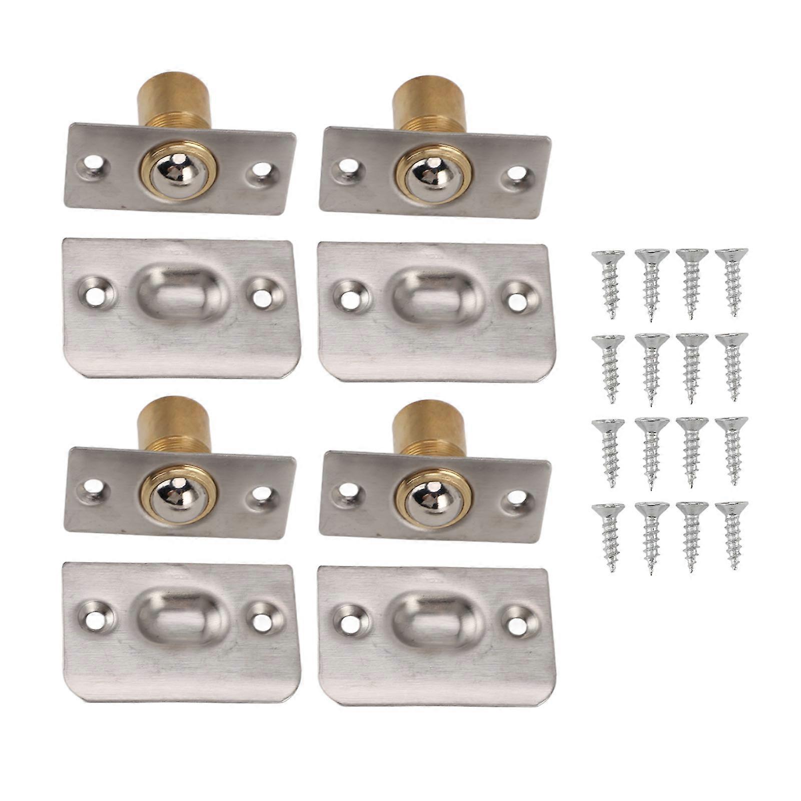 4pcs Door Ball Catch Solid Brass Adjustable Spring Closet Ball Latch for Cabinet Pantry