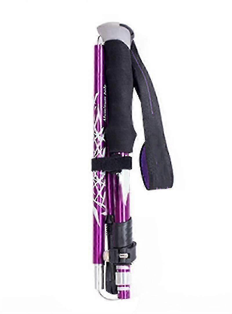 Pair Of Adjustable Telescopic Nordic Walking Poles - Various Colors To Choose From (short, Purple)