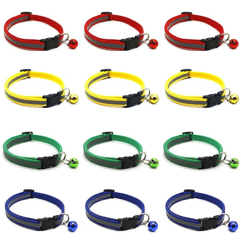 Reflective Dog Collar, Adjustable, Safety Buckle, Visibility, Safety