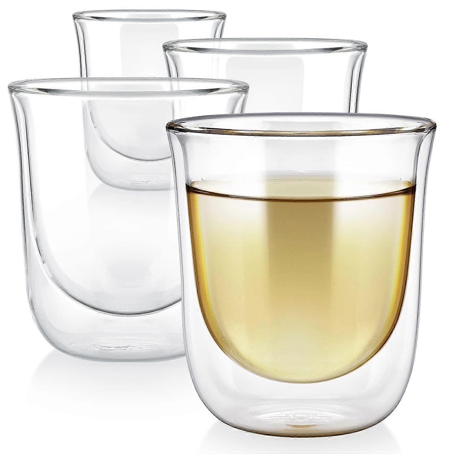 Set of Four 8 oz Tulip Double Walled Insulated Glasses