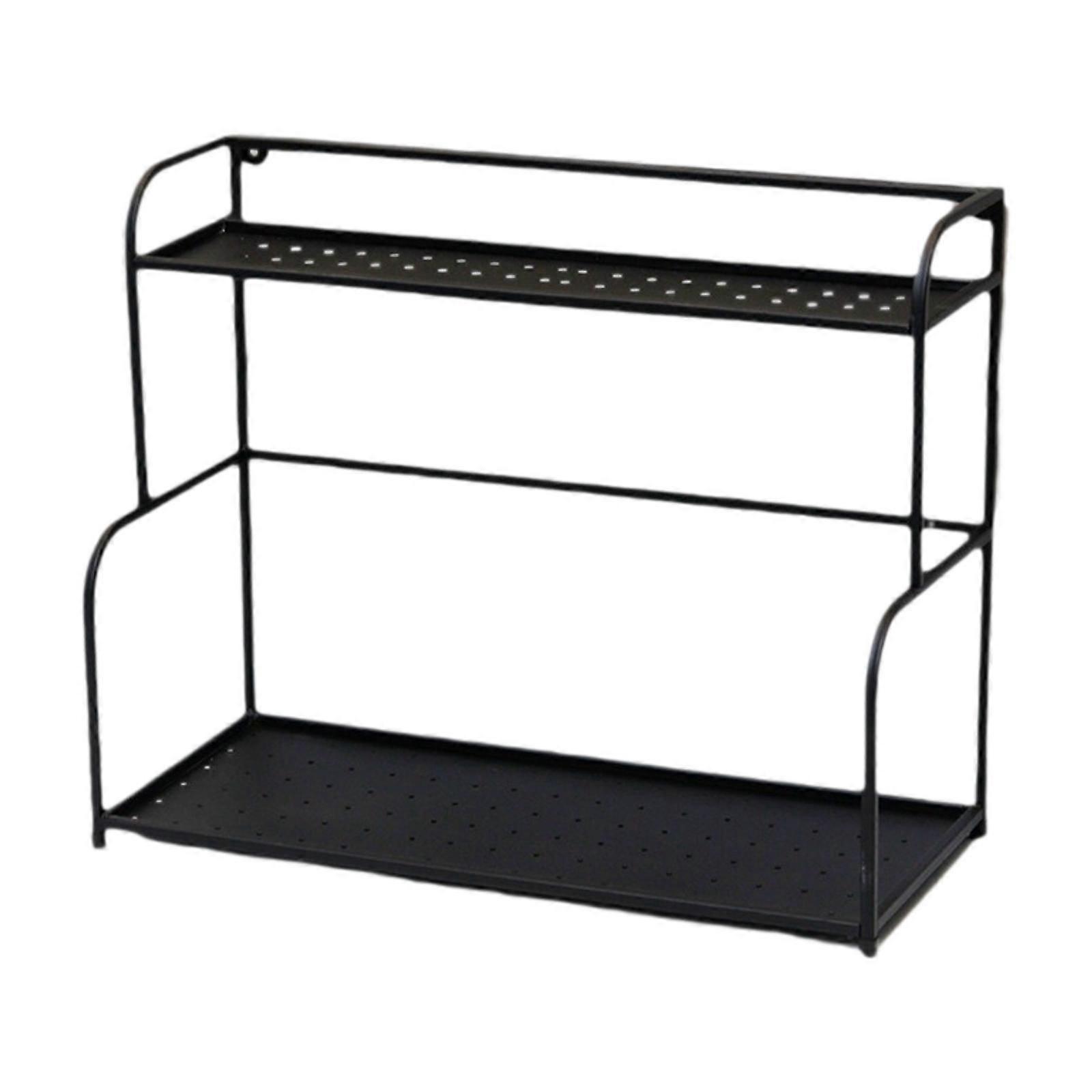 2 Layer Spice Rack Countertop Shelf Organizer for Living Room Cupboard Table