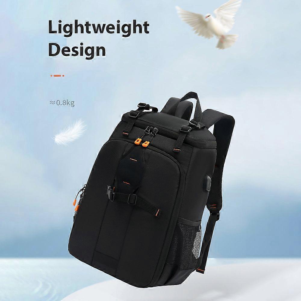 Camera Backpack Water-resistant Camera Bag Photography Backpack Large Capacity Camera Case with Tripod Holder 15.6 Inch Laptop Compartment External US