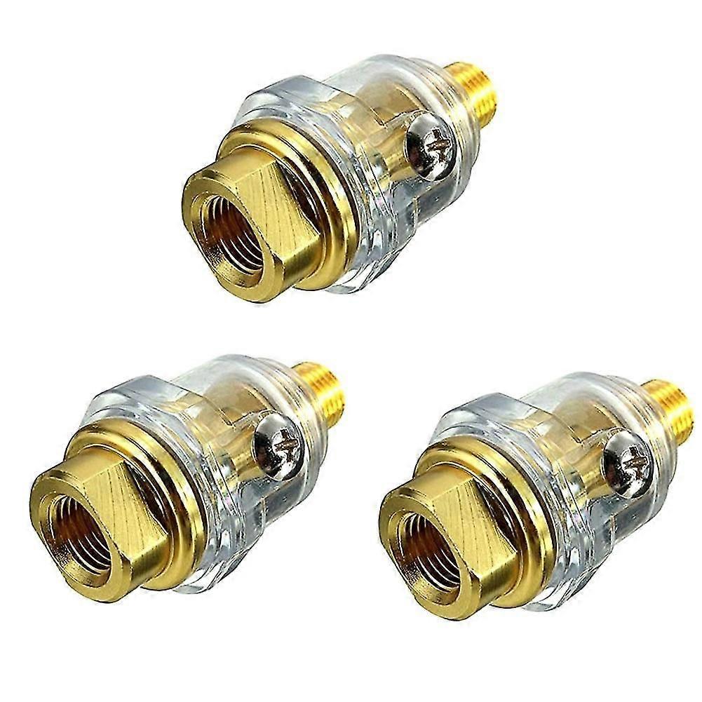 3Pcs Mini Oiler Pneumatic Tool Accessories- 1/4inch NPT Oiler Oil Lubricator for Air Compression Ai