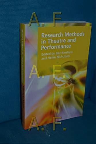 Research Methods in Theatre and Performance